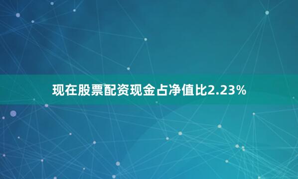现在股票配资现金占净值比2.23%